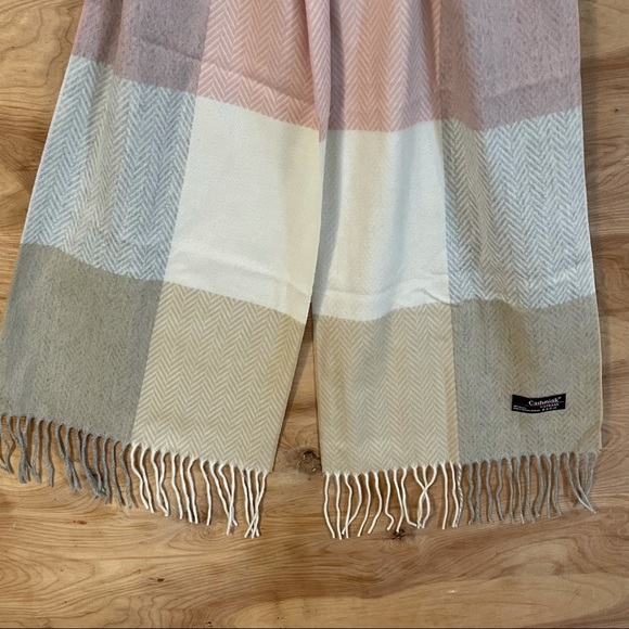 12x72 fringed cashmink scarf v. Fraas herringbone - Picture 6 of 6